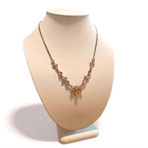 GIVENCHY Gold-Tone Crystal Lariat Necklace. 